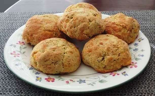 Keto Cheese Scones being served