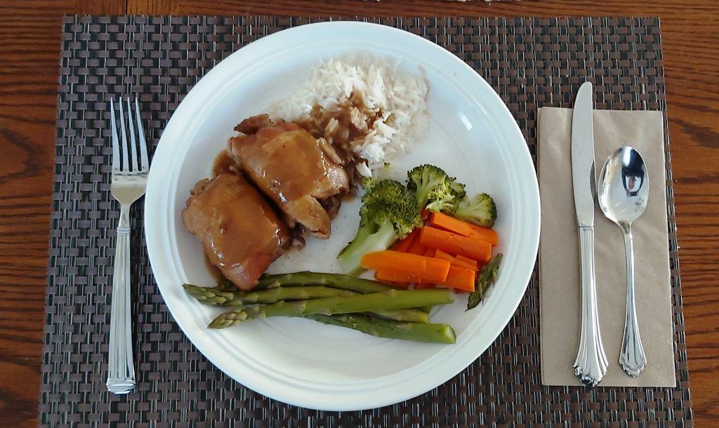 Crock Pot Teriyaki Chicken Recipe plated
