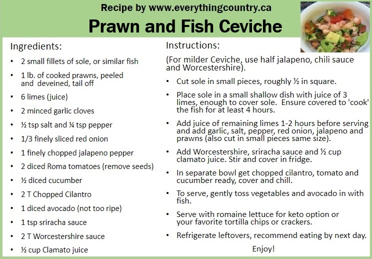 Prawn and Fish Ceviche aka Prawn Ceviche Recipe or Fish Ceviche Recipe