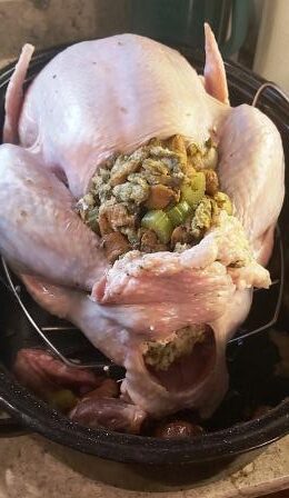 Stuffed Turkey with Traditional Country Stuffing - how to cook a turkey for a traditional turkey dinner
