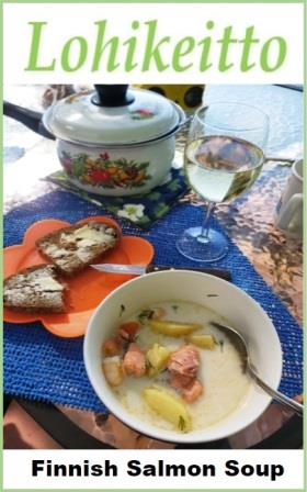 Finnish Salmon Soup - Finnish Lohikeitto Recipe aka salmon soup Finnish made at the cabin - traditional Finnish salmon soup - authentic Finnish salmon soup