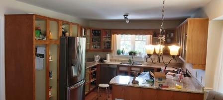 Oak Cabinets Kitchen Renovation - Painting
