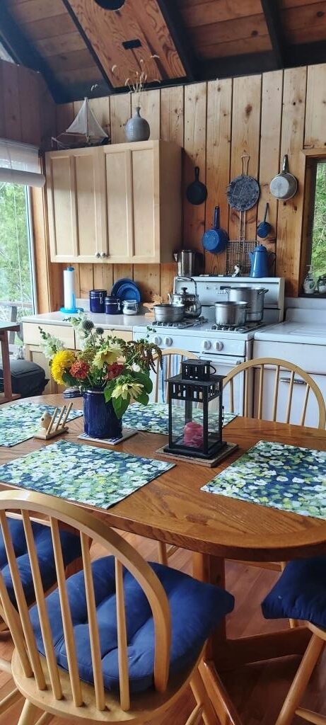 Blue Vintage Cabin Decor - example of cabin and cottage decor and antique cabin decor and antique cabin decor