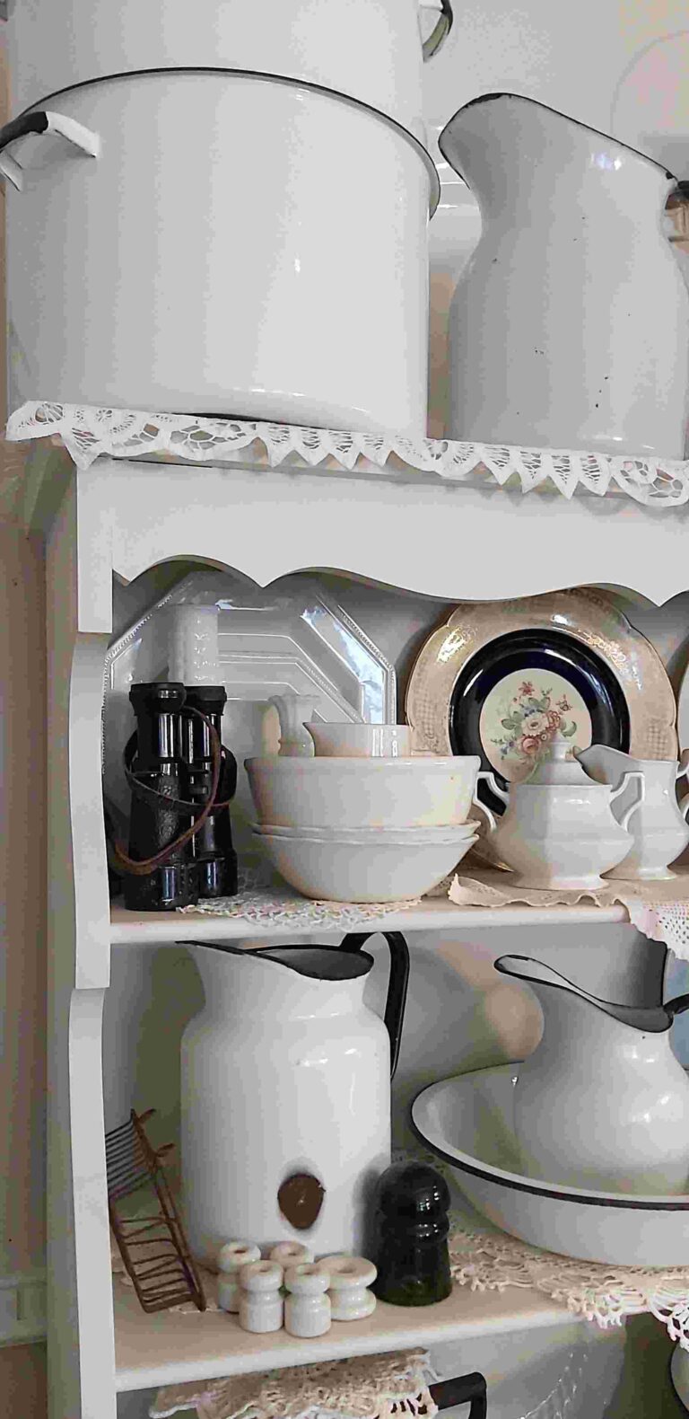 Black and White Enamelware Display - Everything Country CA